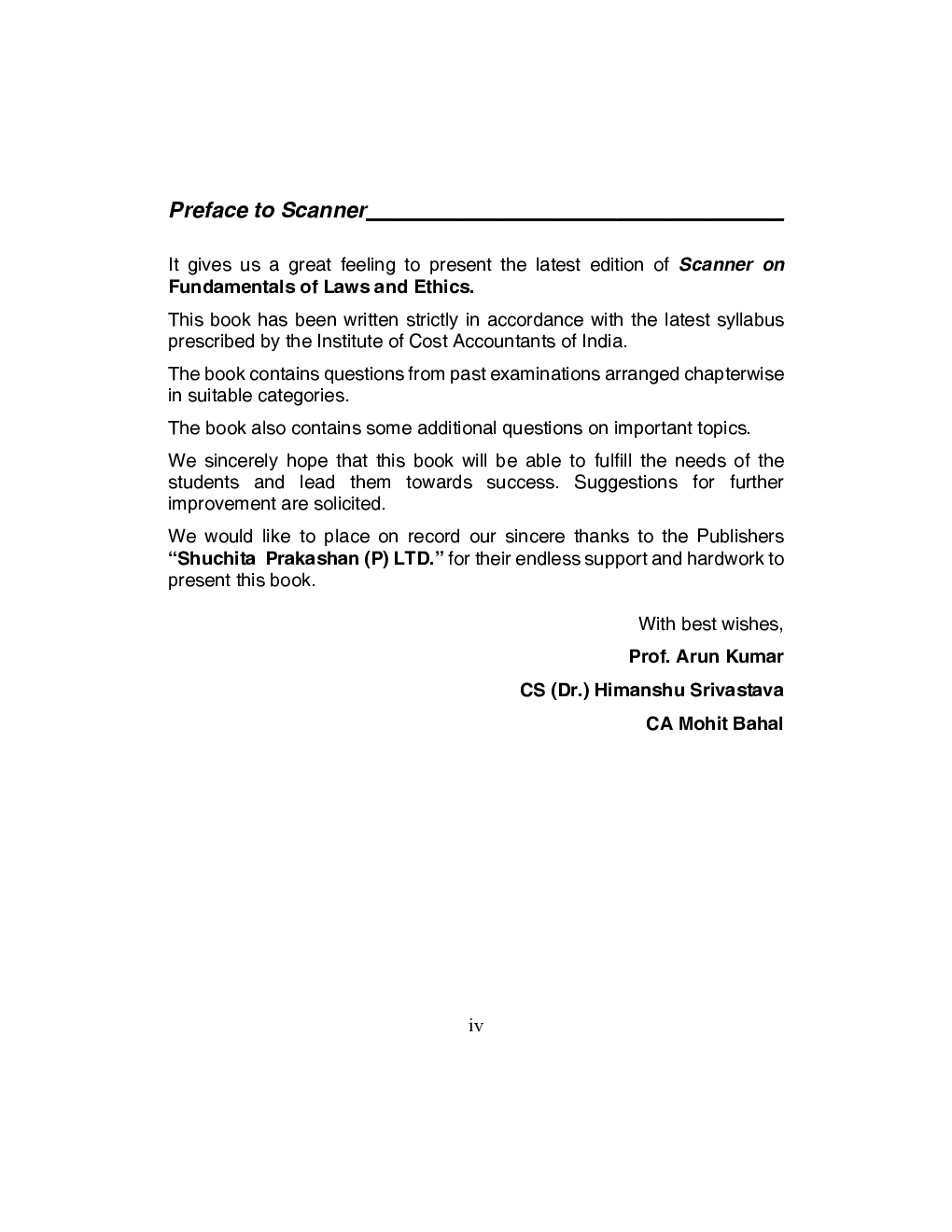 Shuchita Prakashan CMA Foundation Scanner on Fundamentals Of Laws And Ethics (2016 Syllabus) Paper - 3 For June 2022 Exam - Page 5