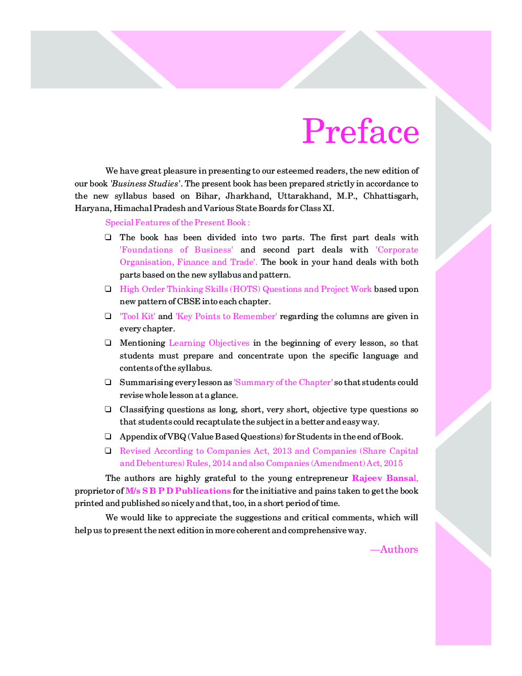 Business Studies For Class XI - Page 4