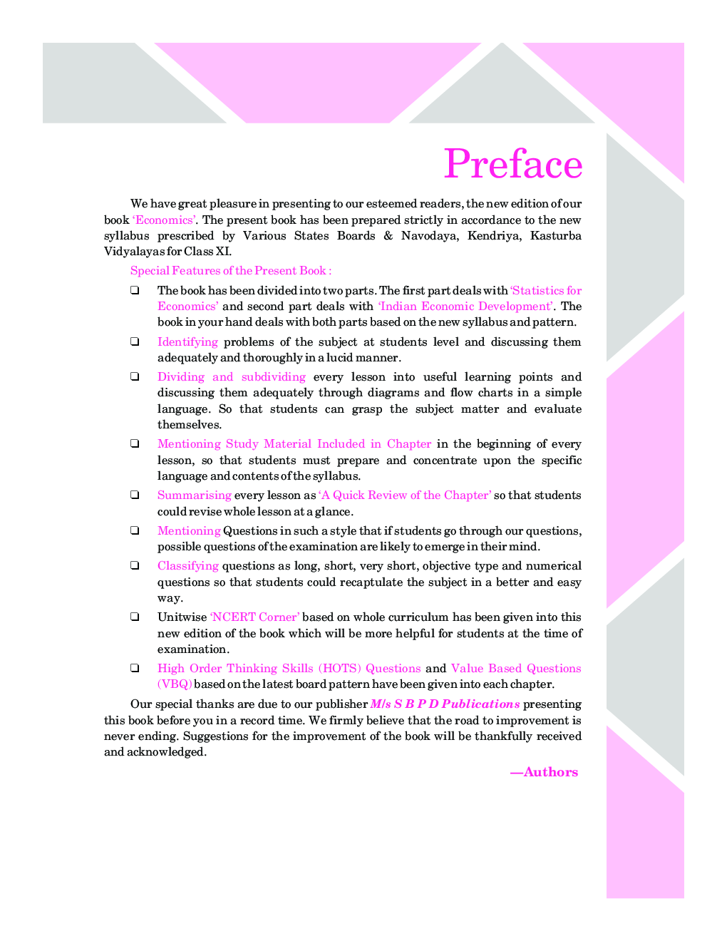 Economics For Class XI - Page 4
