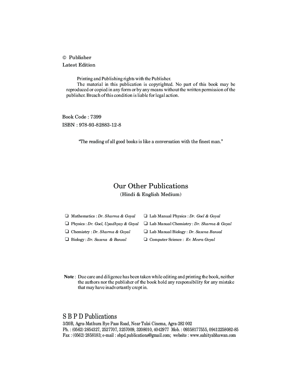 Problems & Solutions In Mathematics For Class XI - Page 3