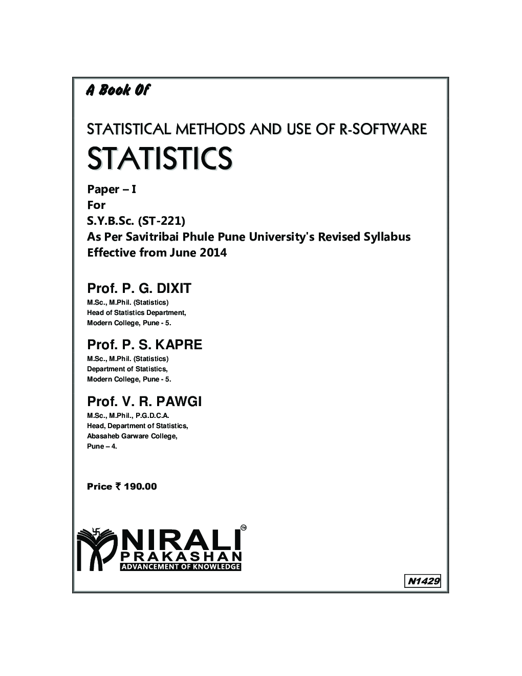 Statistical Methods And Use Of R-Software - Page 2