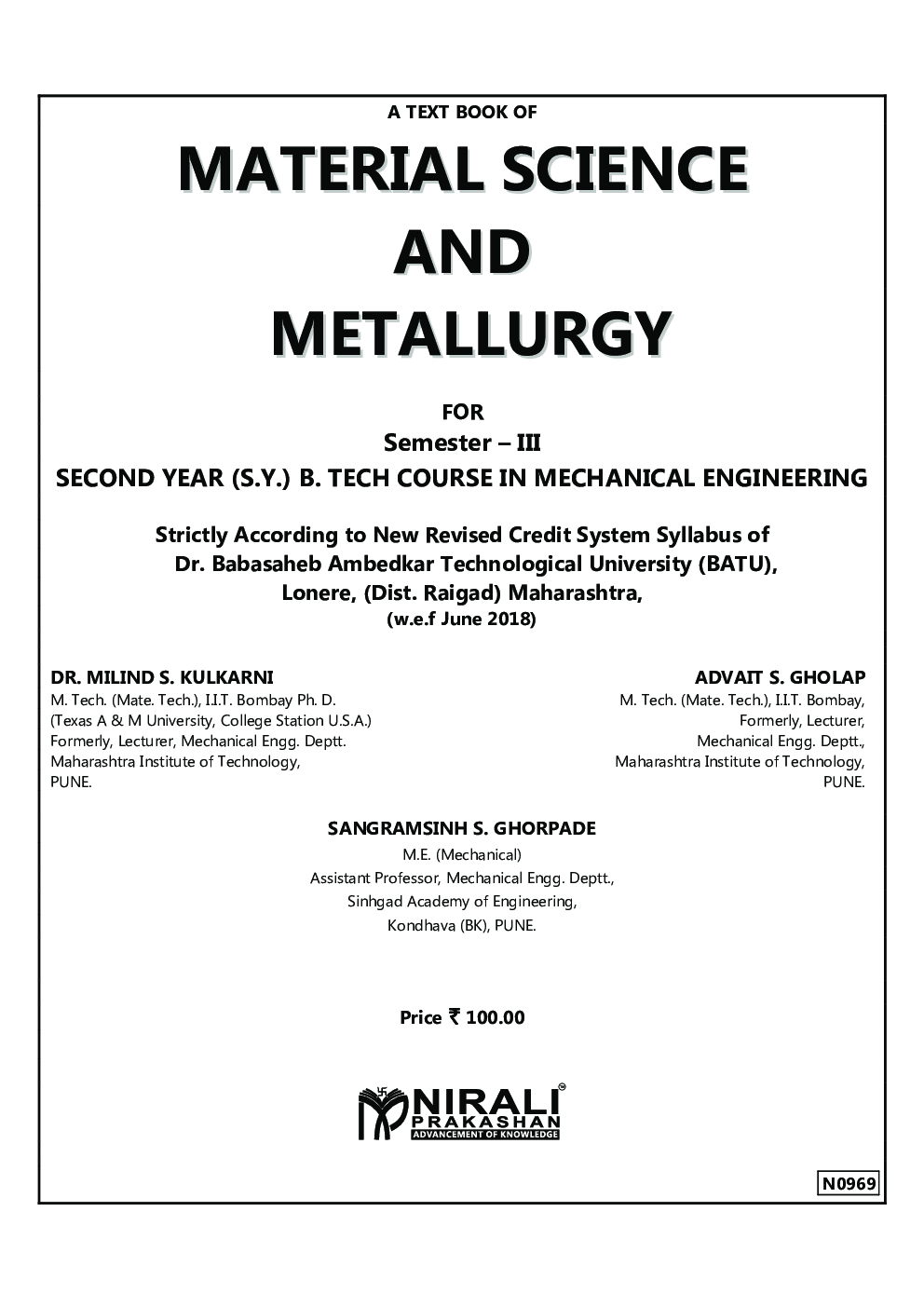 Material Science
 And
 Metallurgy - Page 2