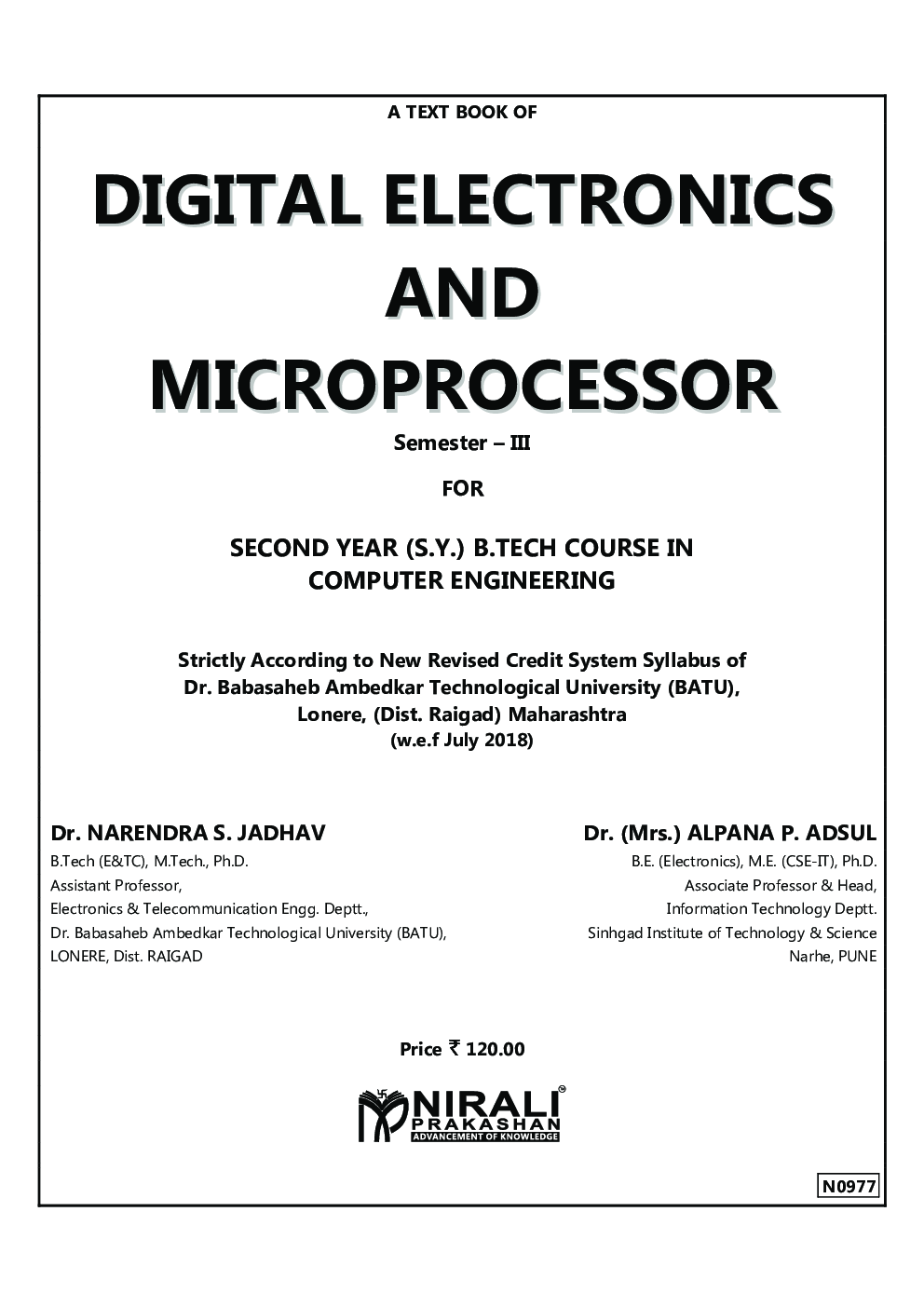 Digital Electronics
 And
 Microprocessor - Page 2