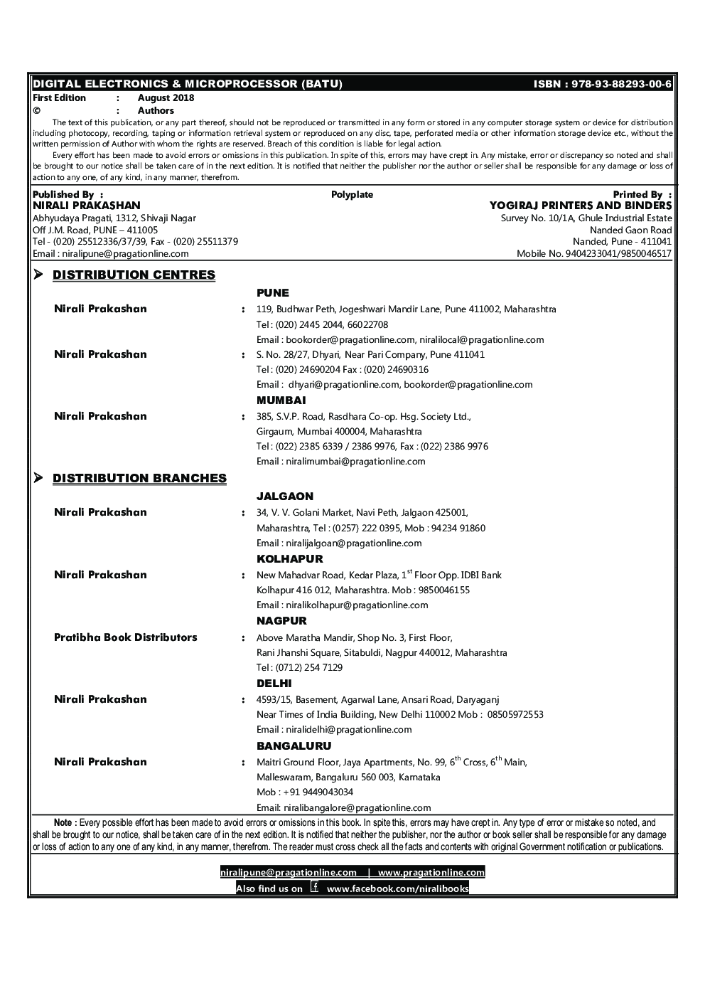 Digital Electronics
 And
 Microprocessor - Page 3