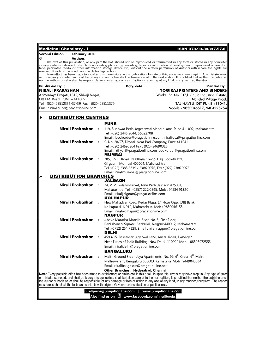 Medicinal Chemistry - I - Page 3