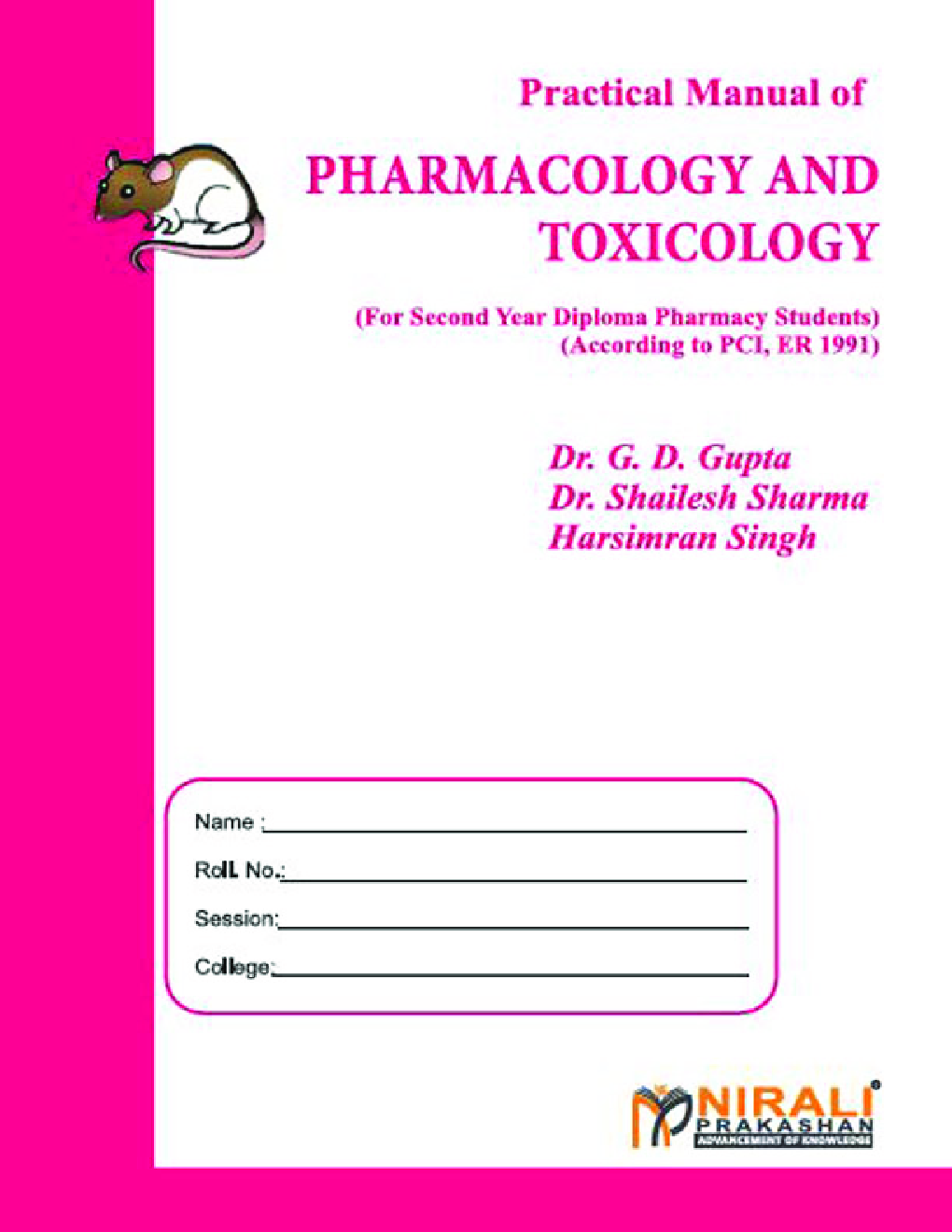 Pharmacology And Toxicology (Practical) - Page 1