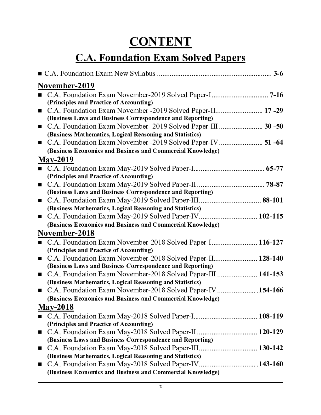 CA Foundation (New Syllabus) Solved Planner Solved Papers With Explanation - Page 3