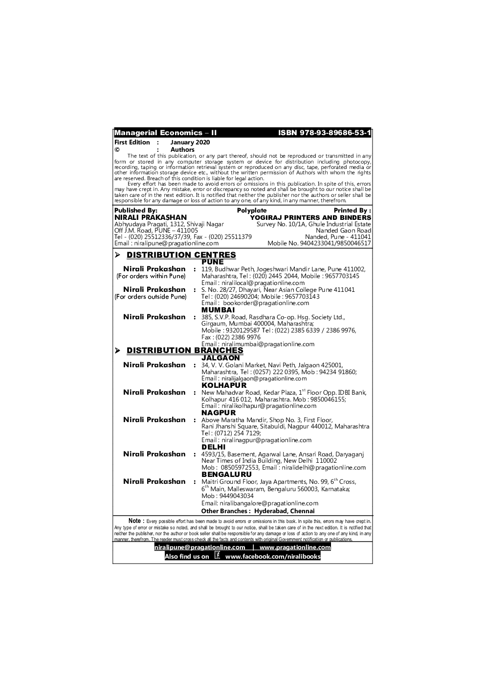 Managerial Economics - II - Page 3