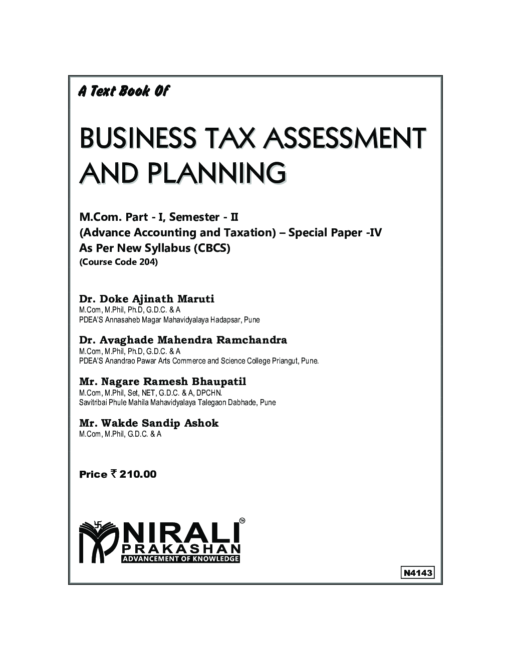 Business Tax Assessment And Planning - Page 2
