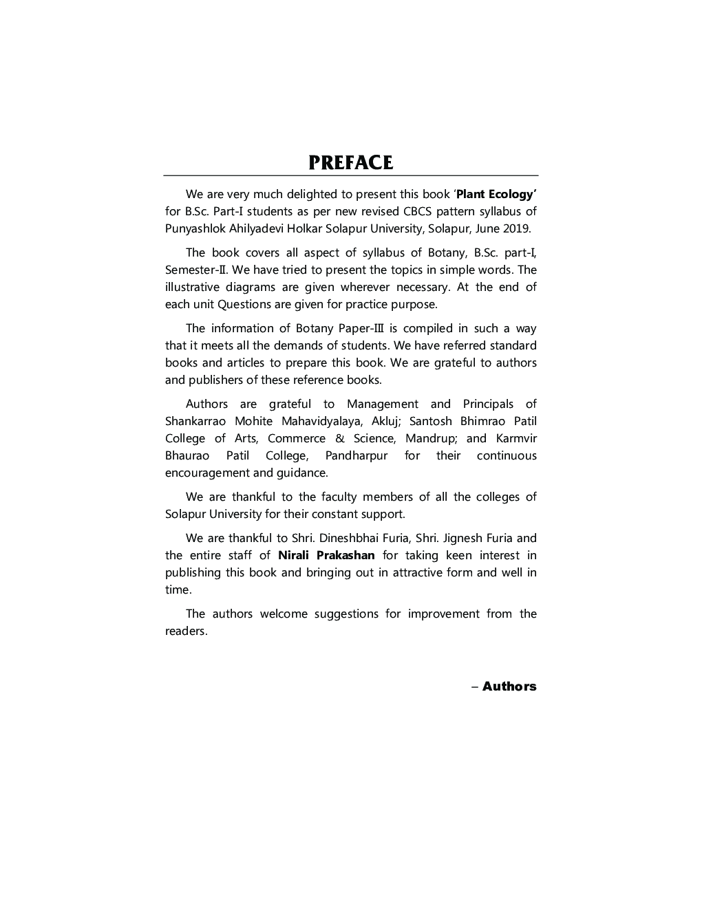 Plant Ecology B.Sc. Part-I (Botany) Semester-II - Page 4