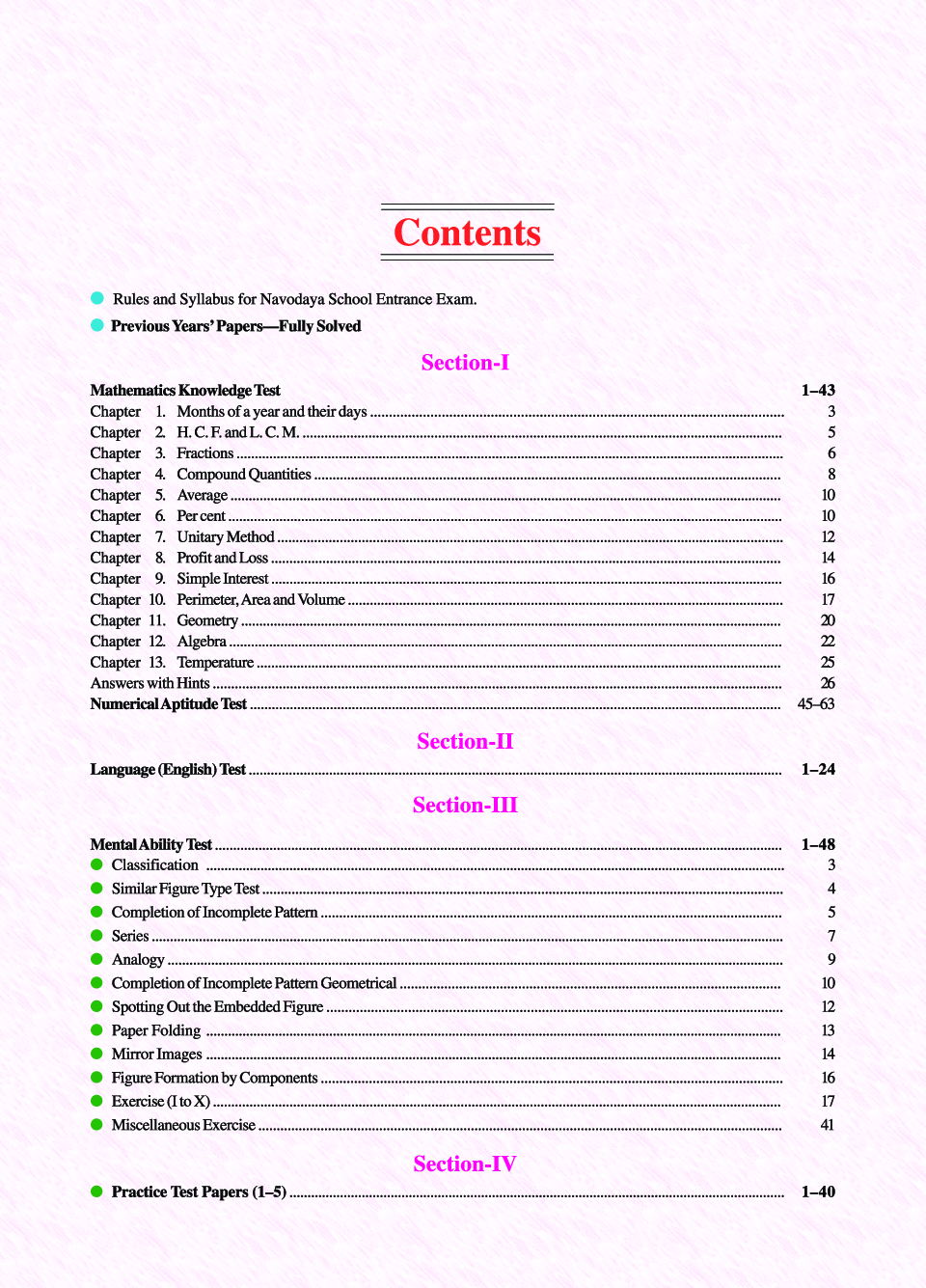 Navodaya Vidyalaya Entrance Exam For Class - VI - Page 4