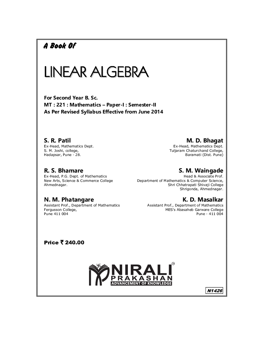 Linear Algebra - Page 2