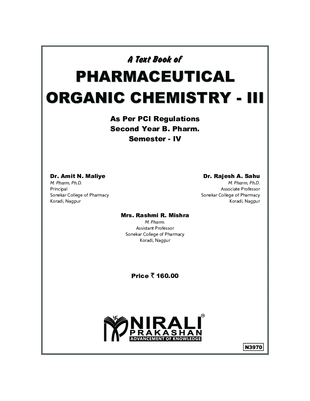 Pharmaceutical Organic Chemistry - III - Page 2