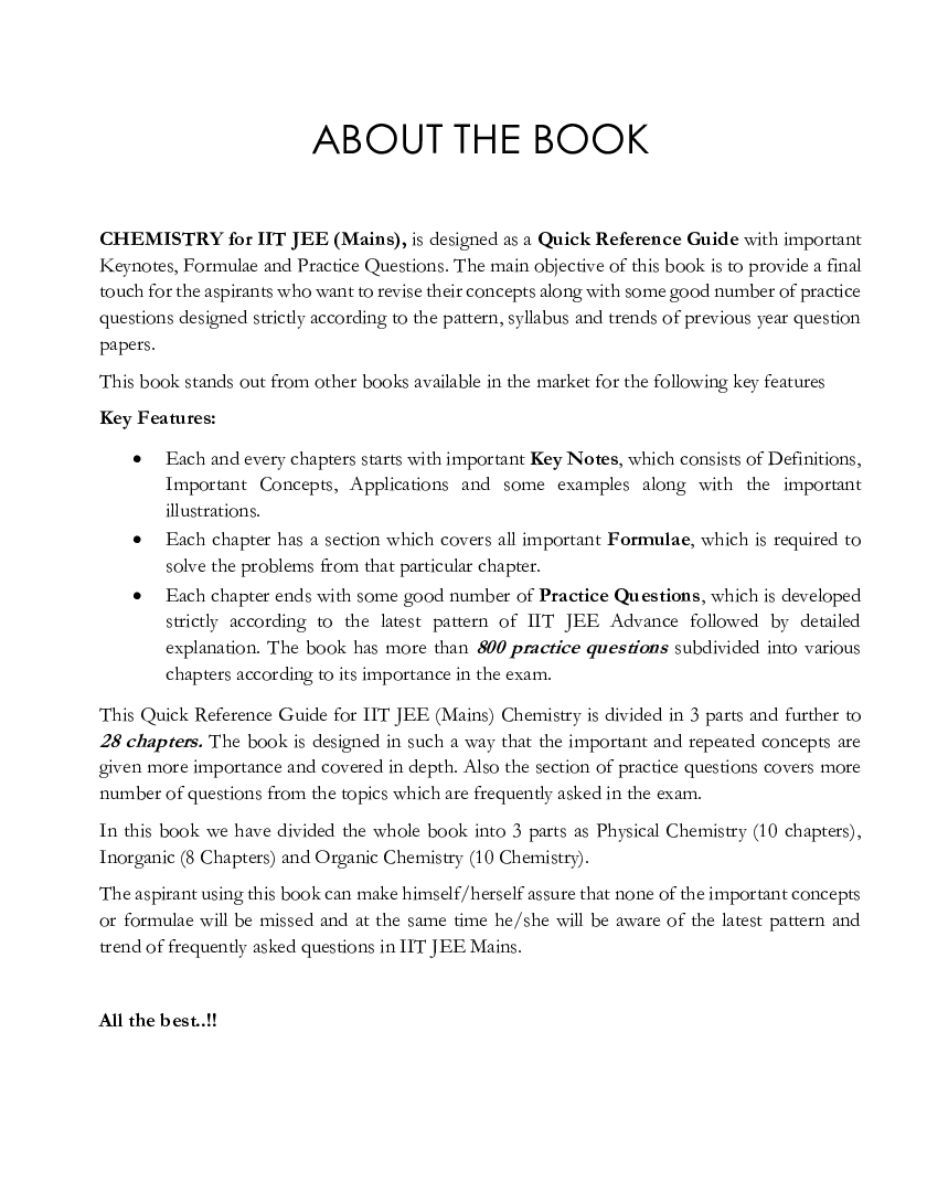 Quick Reference Guide For IIT-JEE Chemistry (2020) - Page 2
