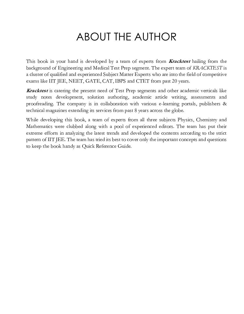 Quick Reference Guide For IIT-JEE Chemistry (2020) - Page 3