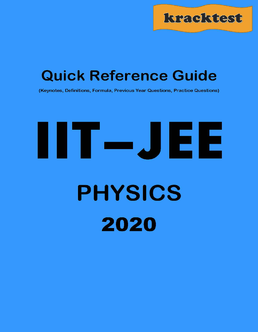 Quick Reference Guide For IIT-JEE Physics (2020) - Page 1