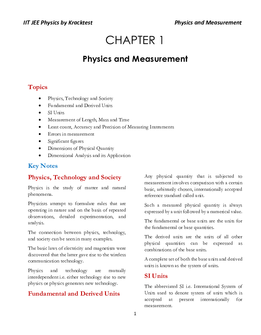 Quick Reference Guide For IIT-JEE Physics (2020) - Page 5
