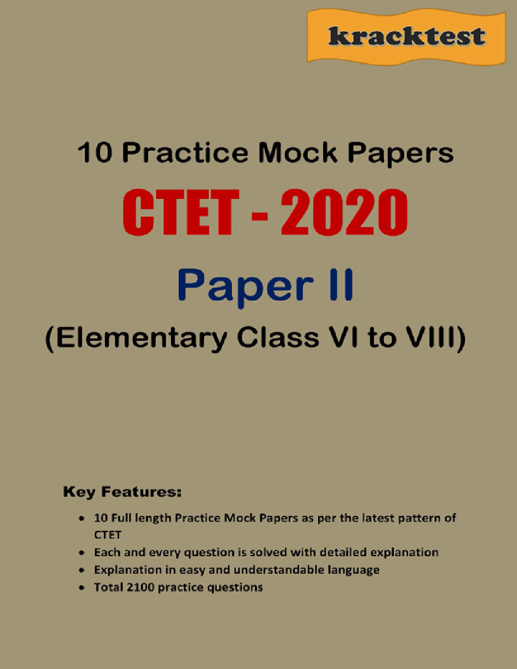 10 Mock Papers For CTET - Paper 2 - Elementary Stage (Class 6 To 8) - Page 1