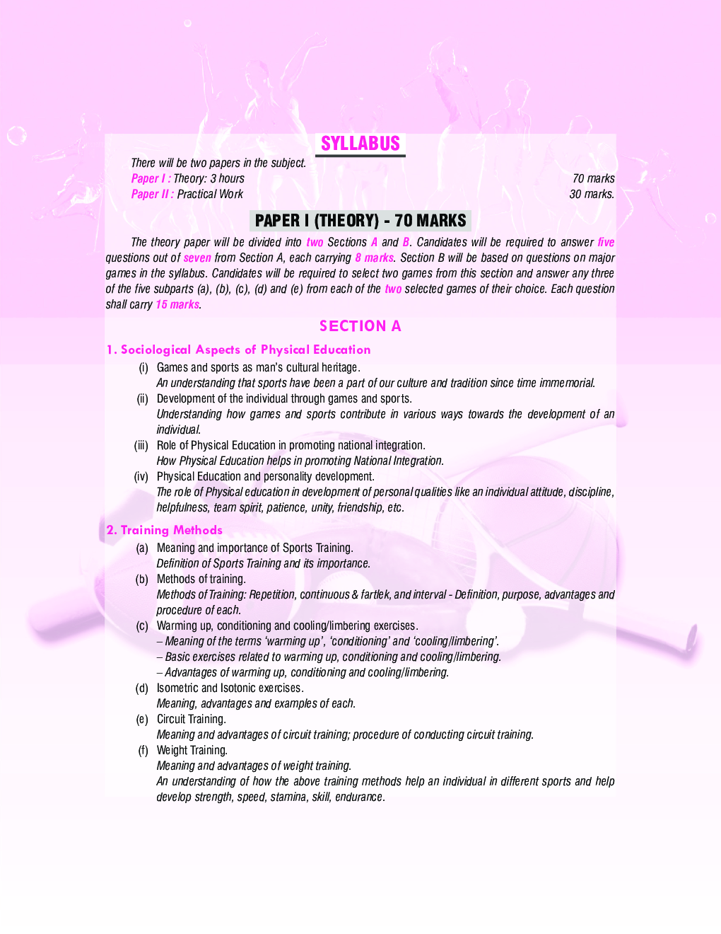 ISC Physical Education For Class - XII - Page 5