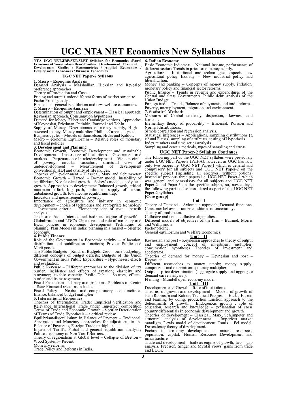 UGC-NET/JRF NTA अर्थशास्त्र अध्यायवार परीक्षा ज्ञान कोश - Page 4