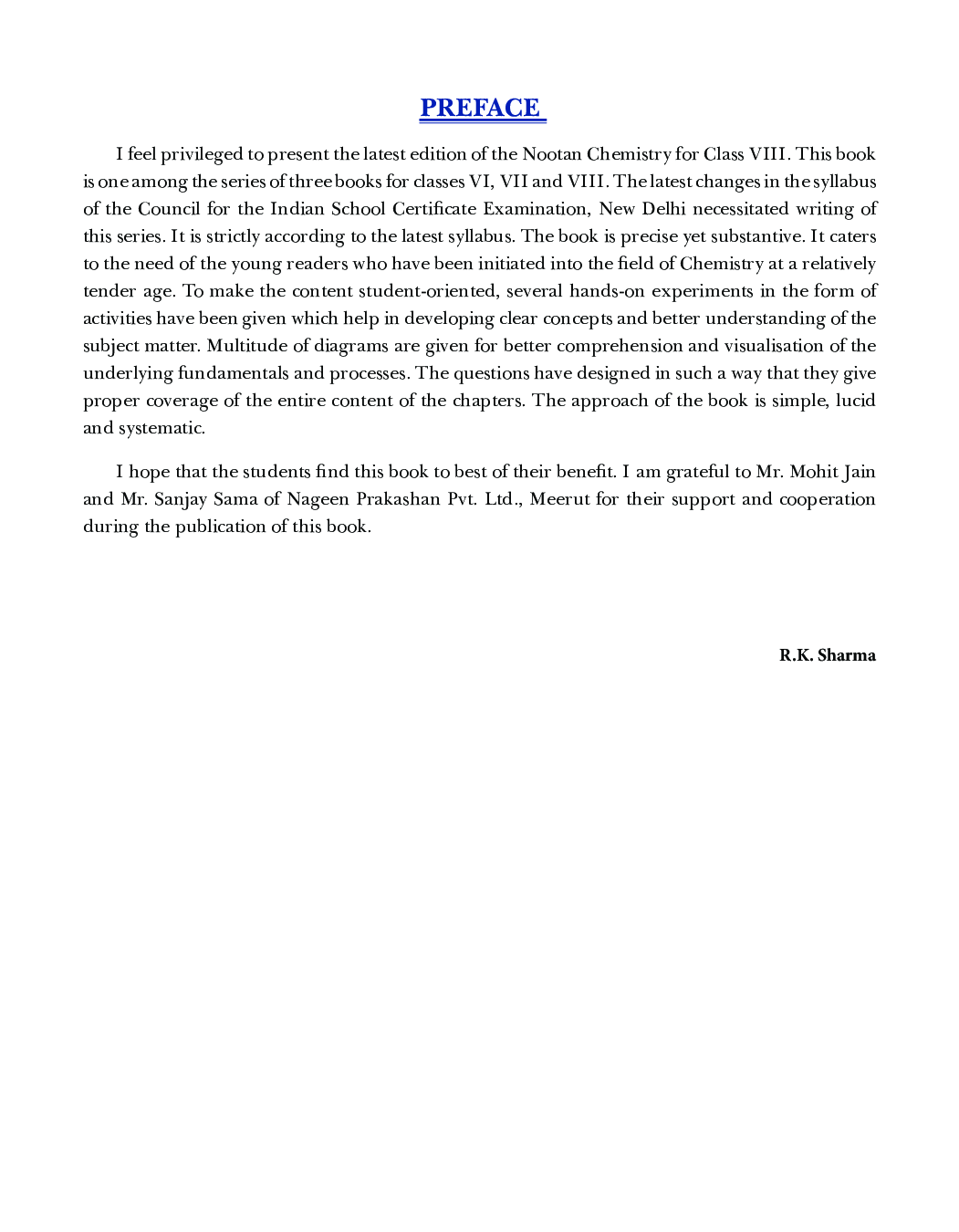 ICSE Chemistry For Class - VIII - Page 4