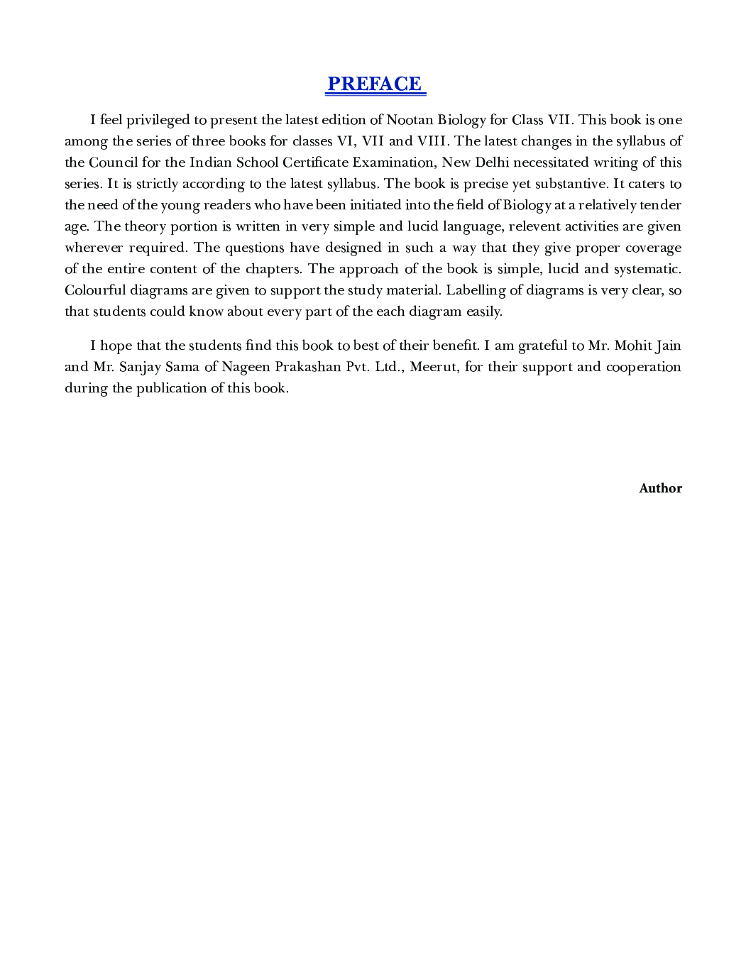 ICSE Biology For Class - VII - Page 4