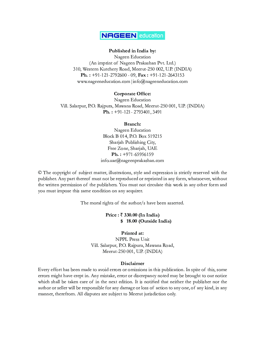 ICSE Mathematics For Class - VI - Page 3