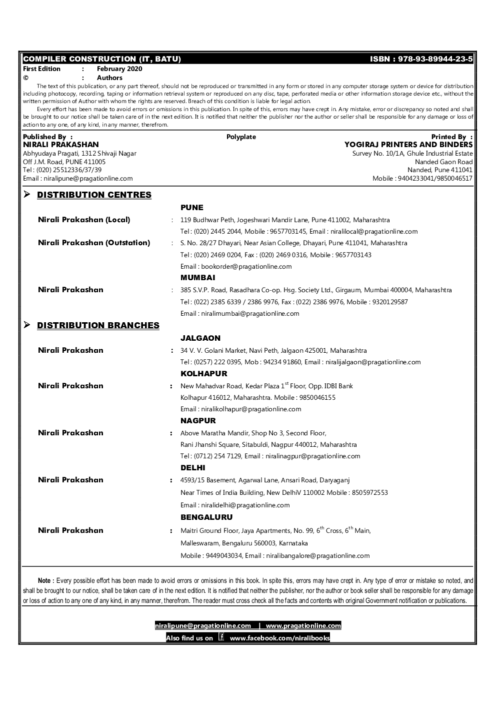 Compiler Construction - Page 3