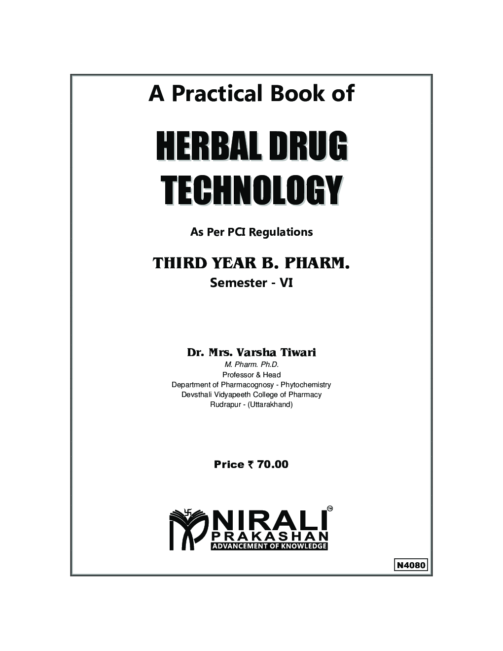 A Practical Book Of Herbal Drug Technology - Page 2