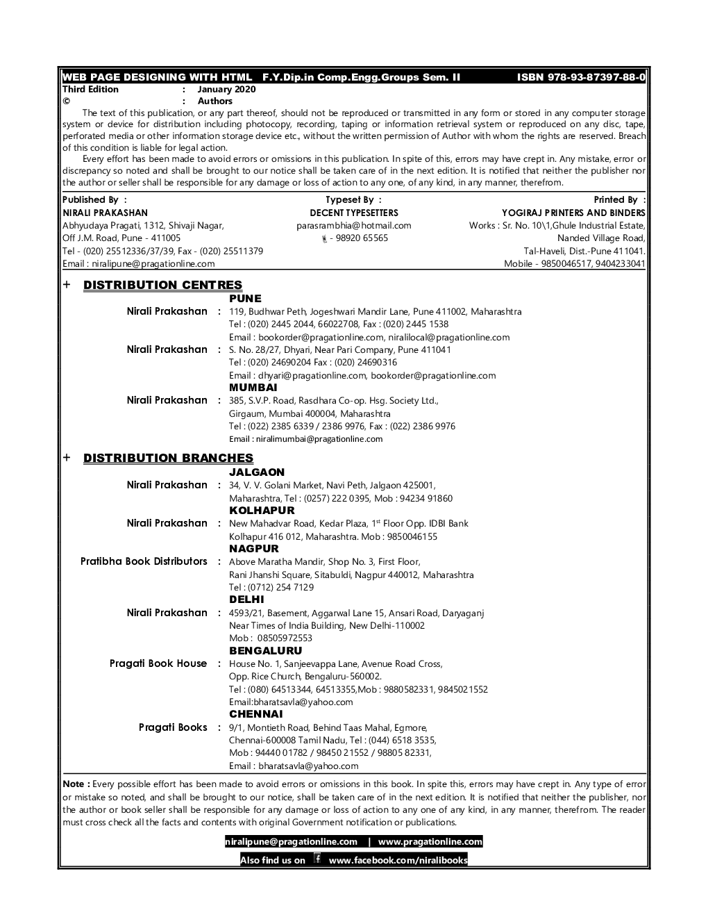 Web Page Designing With Html - Page 3