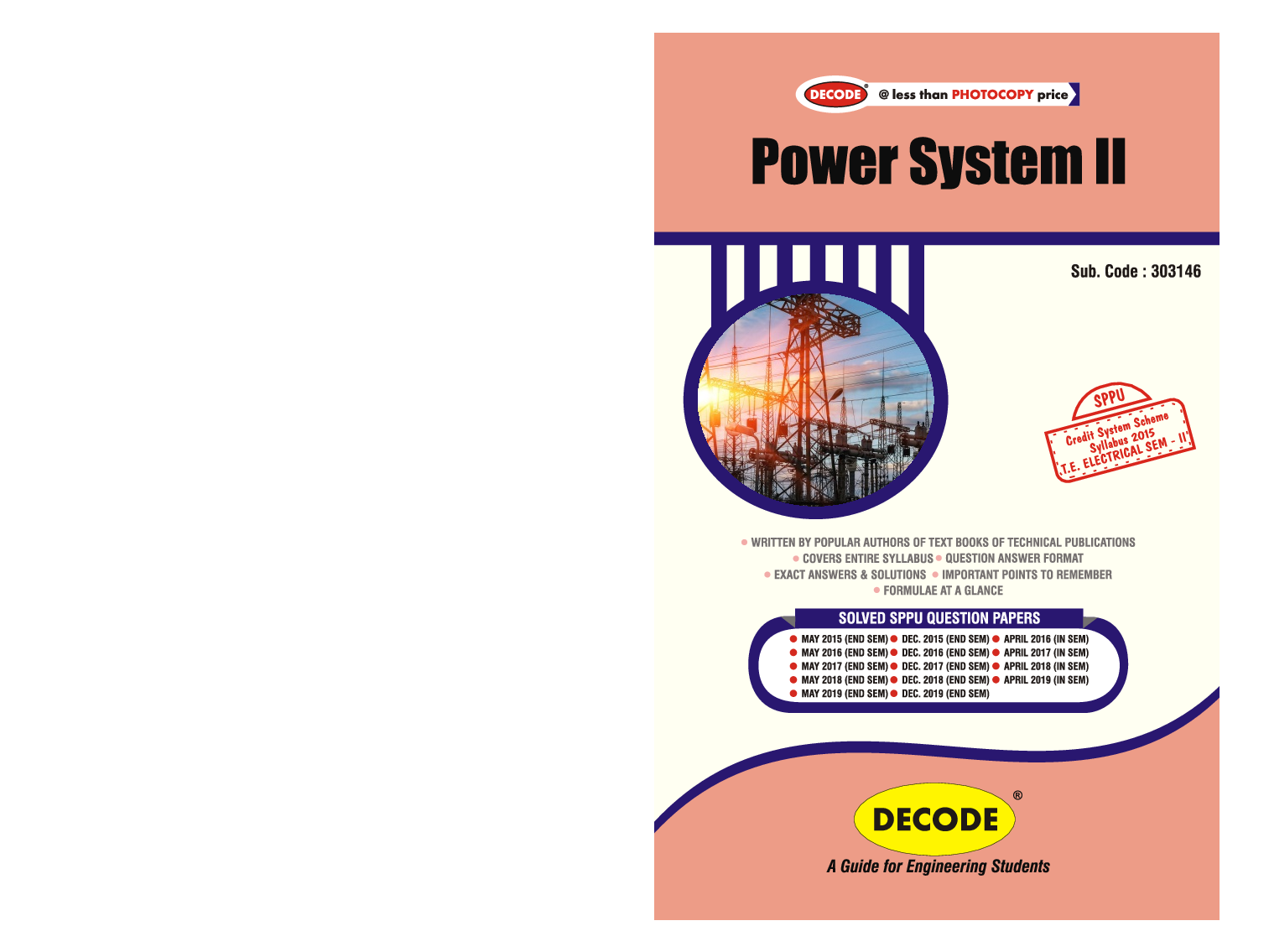 Download DECODE SPPU Power System II 15 Course PDF Online By U A Bakshi M V Bakshi