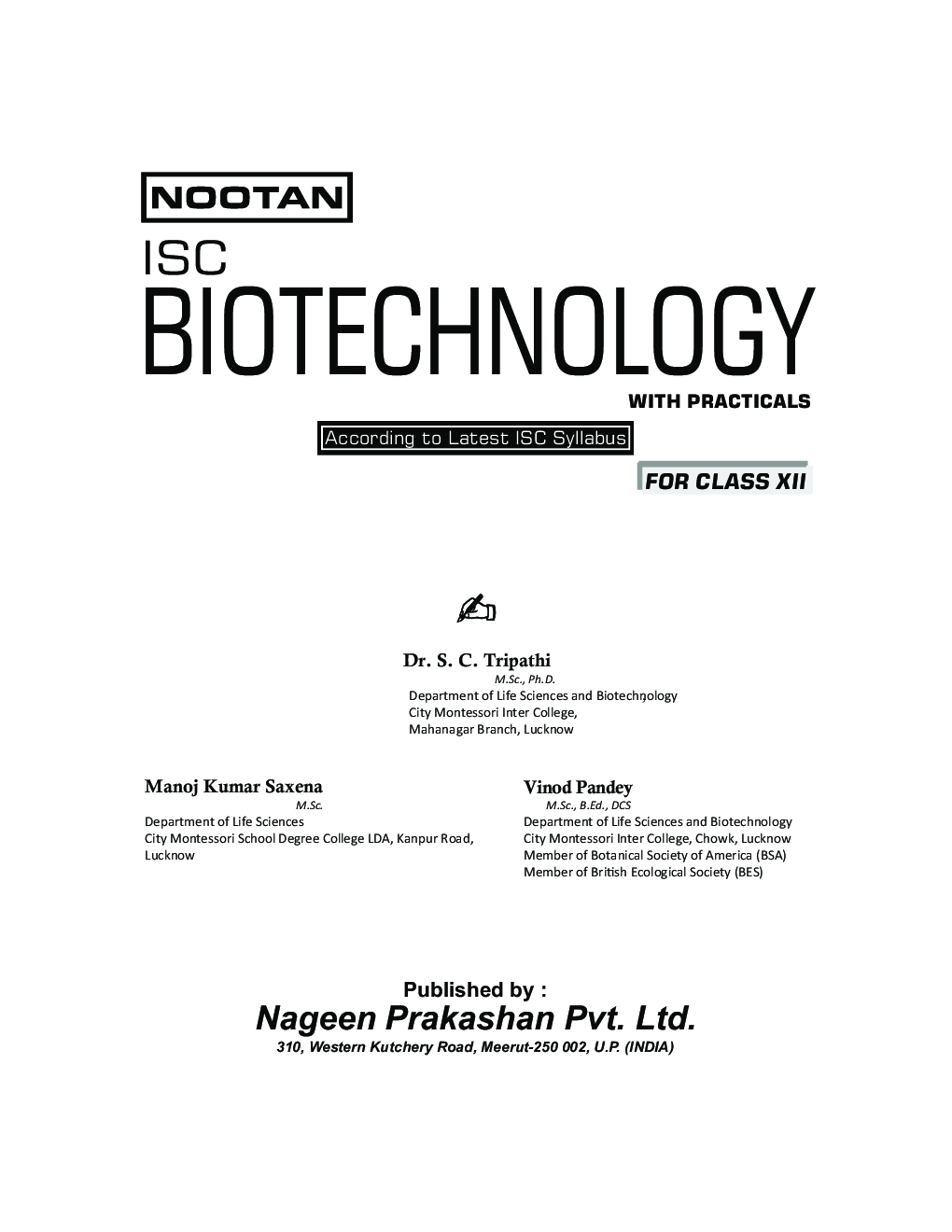 ISC Biotechnology For Class - XII - Page 2