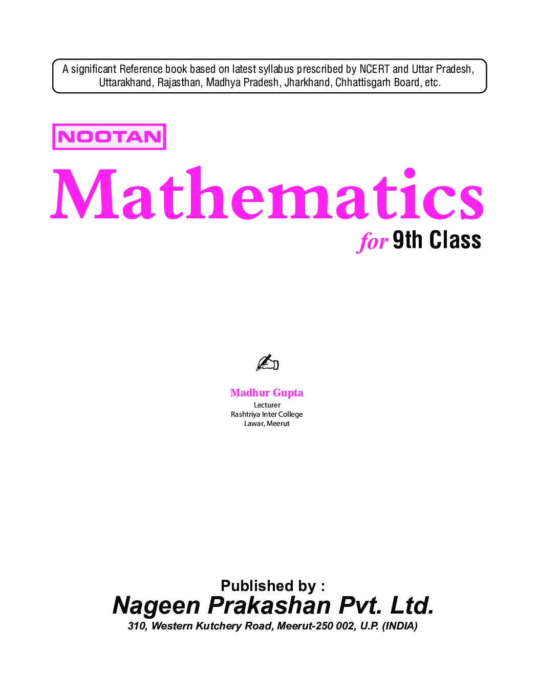 UP Board Mathematics For Class - IX - Page 4