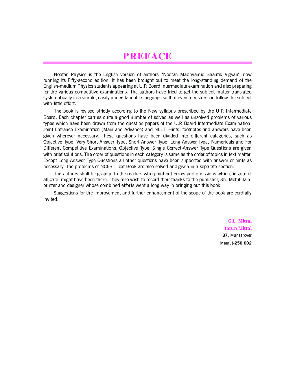 UP Board Physics For Class - XI - Page 4