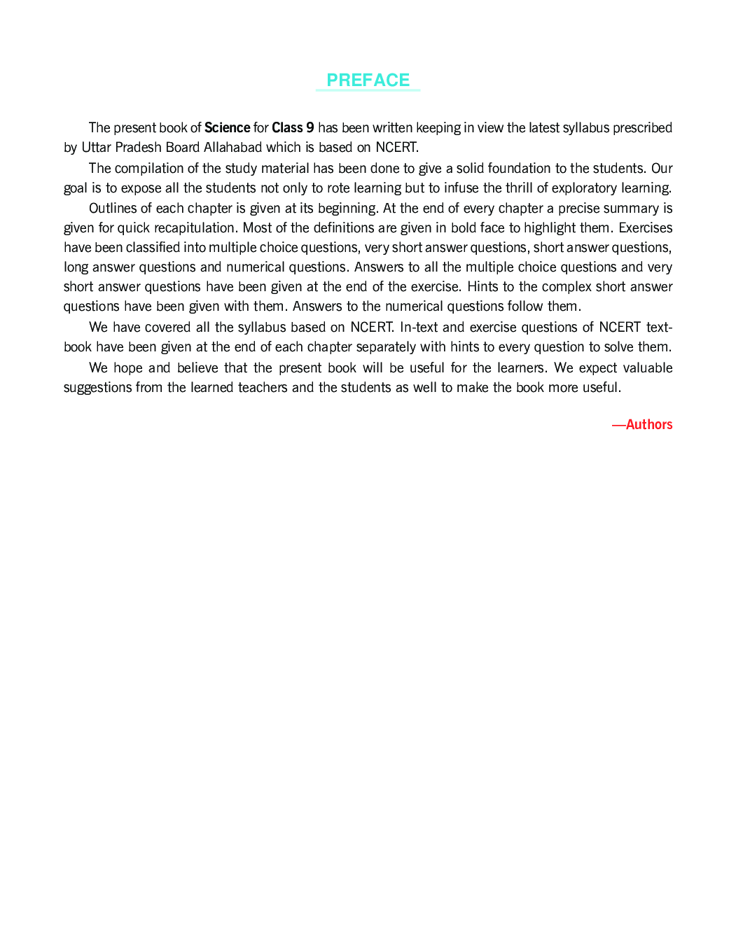 UP Board Science For Class - IX - Page 4