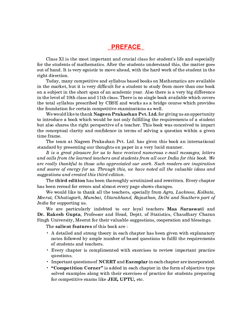 CBSE Mathematics Part-I For Class - XI - Page 4