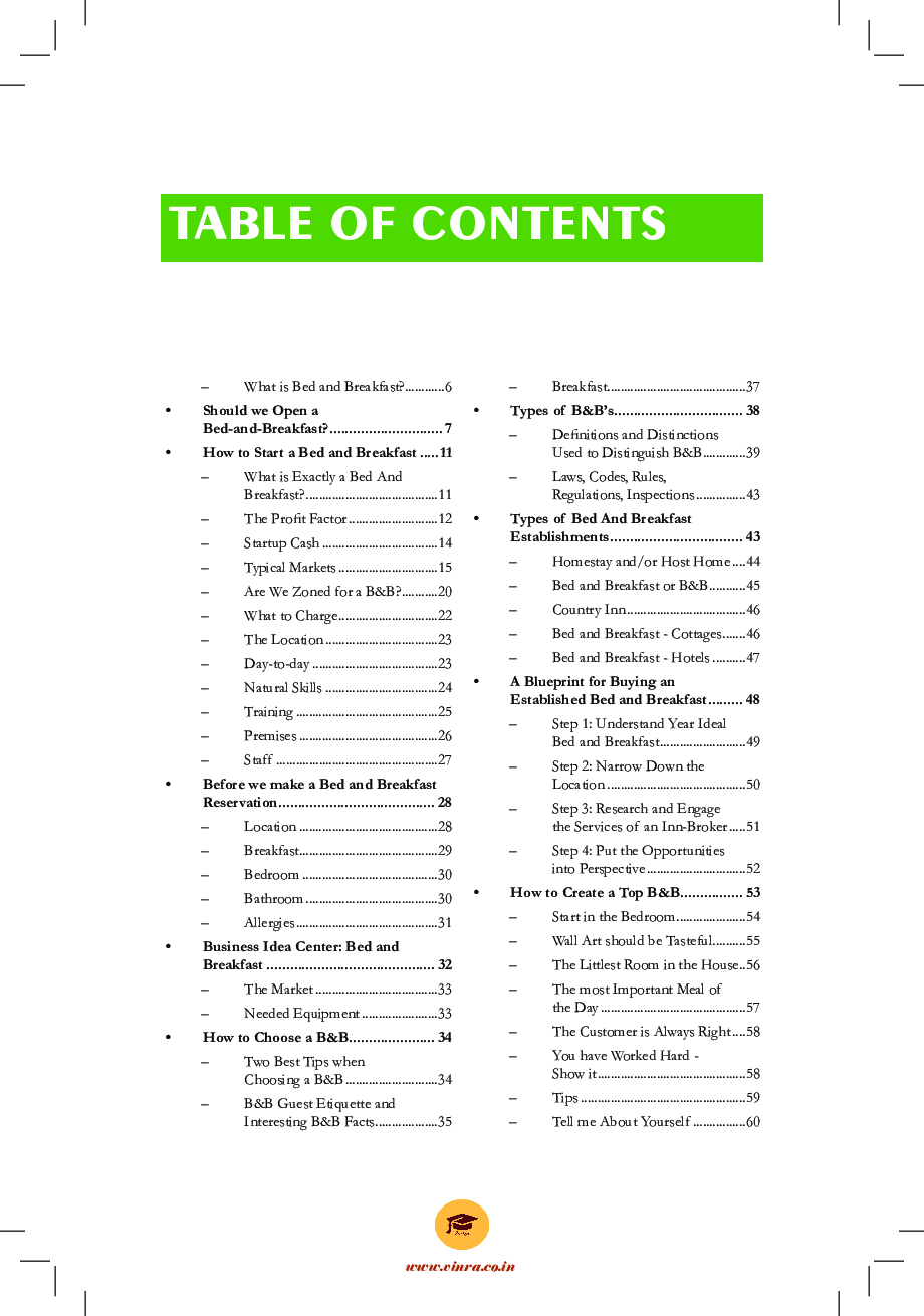 Bed And Breakfast Startup - Page 4