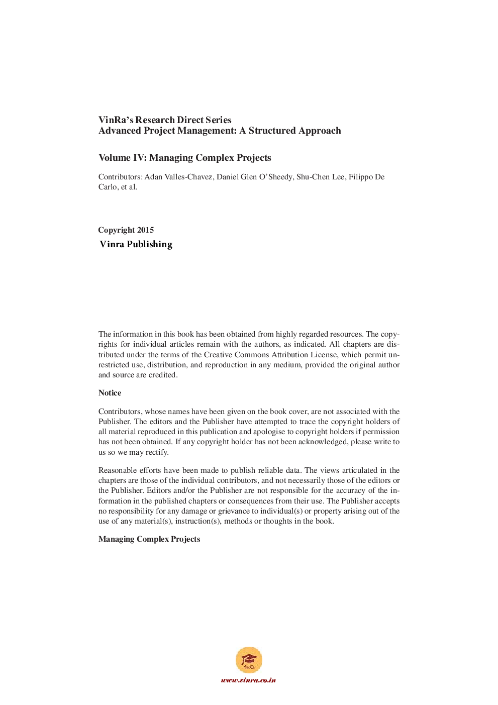Managing Complex Projects Vol IV - Page 5