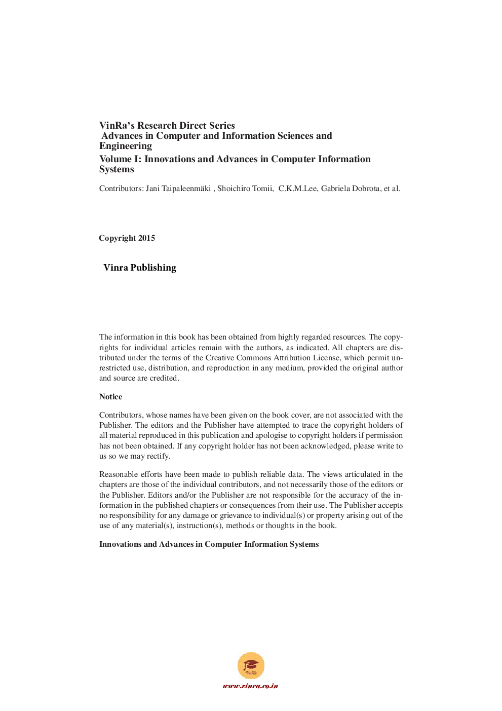 Innovations and Advances in Computer Information Systems Vol I - Page 5