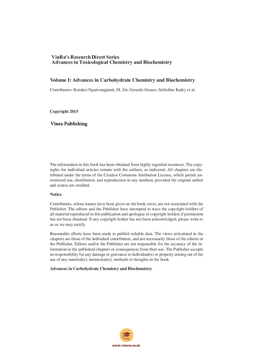 Advances in Carbohydrate Chemistry and Biochemistry Vol I - Page 5