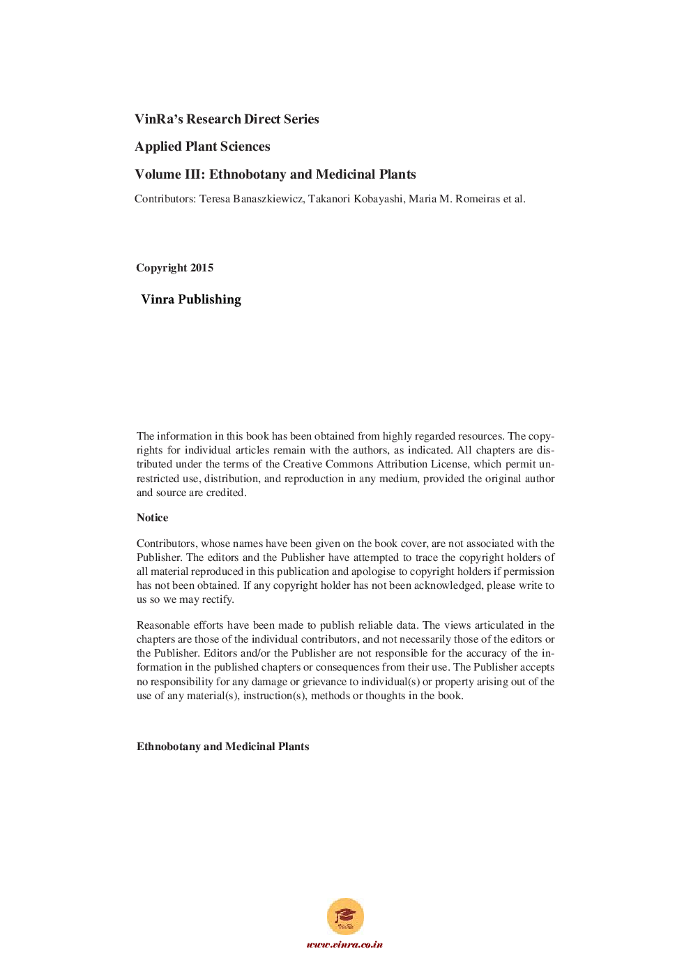 Ethnobotany and Medicinal Plants Vol III - Page 5