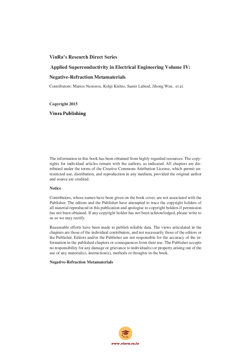 Negative-Refraction Metamaterials Vol IV - Page 5