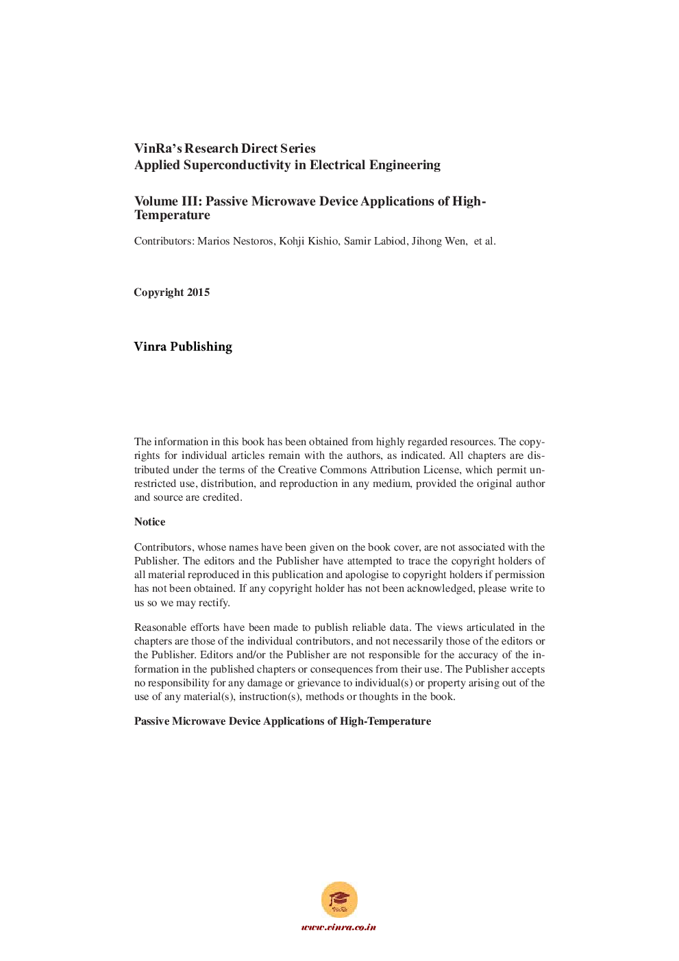 Passive Microwave Device Applications of High-Temperature Vol III - Page 5