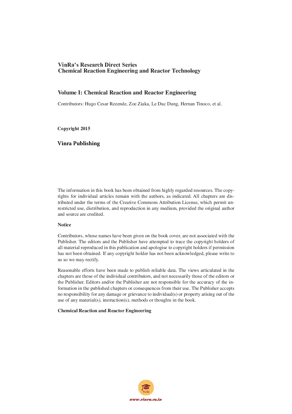 Chemical Reaction and Reactor Engineering Vol I - Page 5