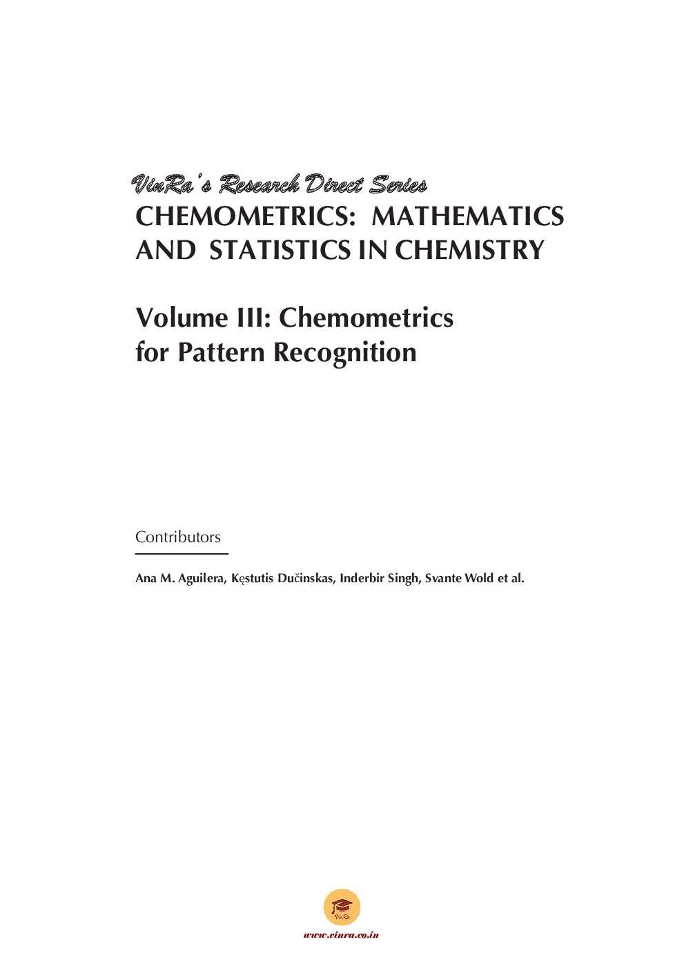 Chemometrics for Pettern Recognition Vol III - Page 4