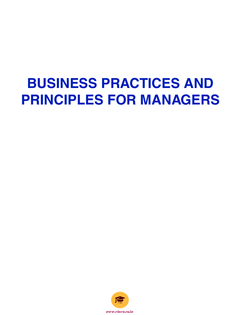 Business Practices & Principles For Managers - Page 2