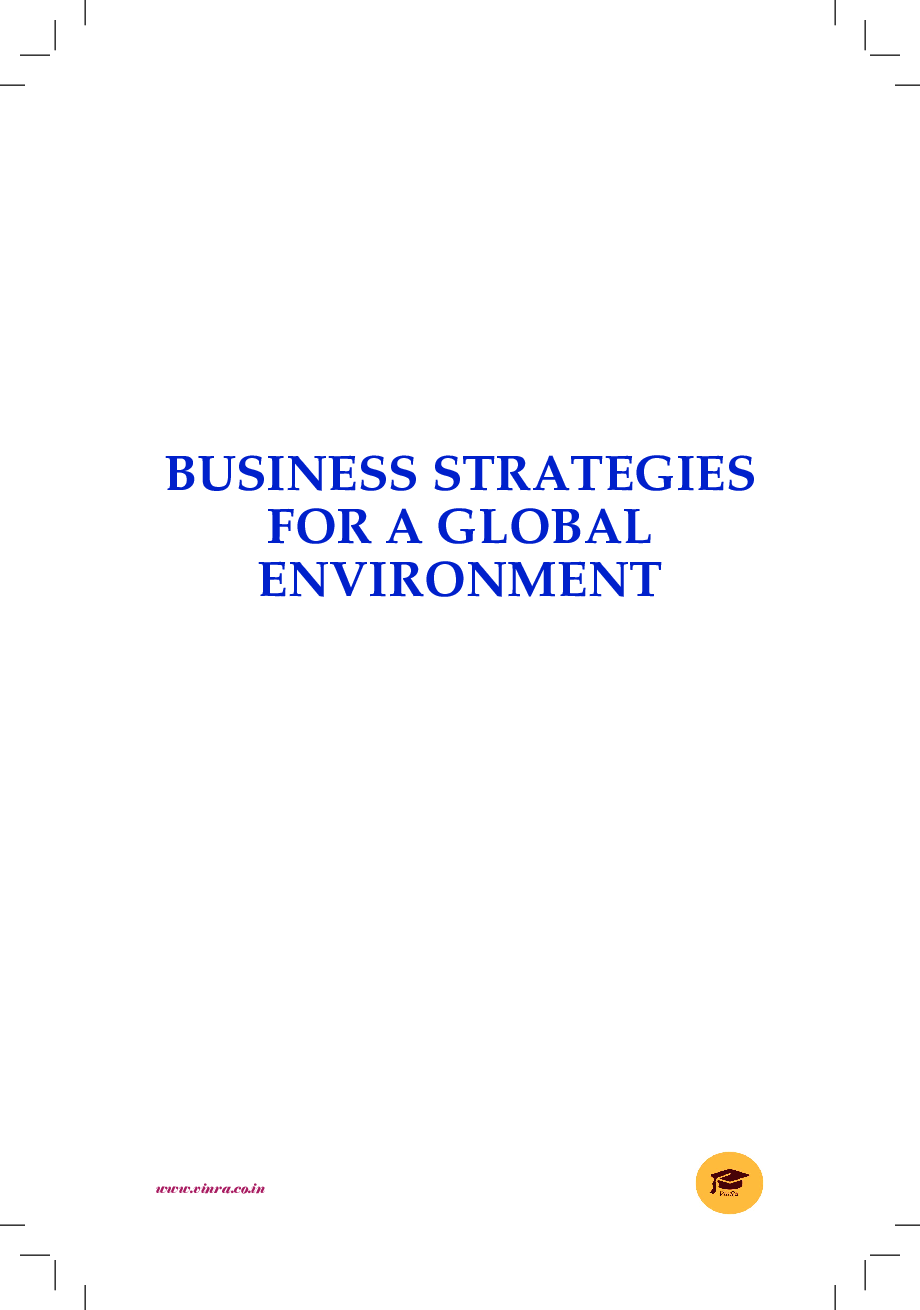 Business Strategies For A Global Environment - Page 2
