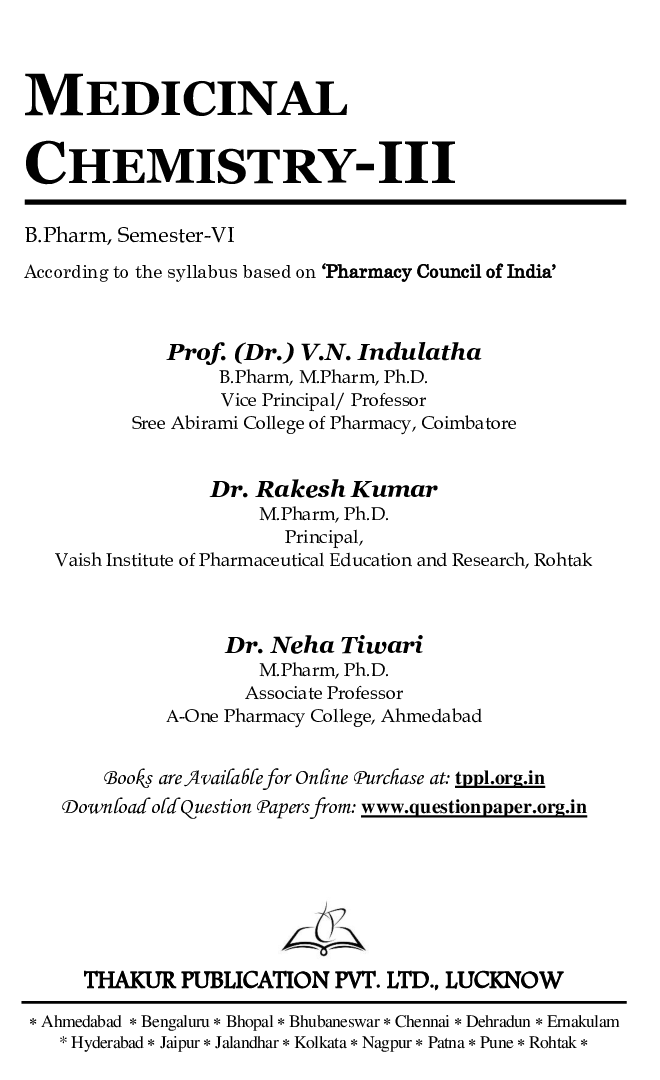 Medicinal Chemistry-III - Page 2