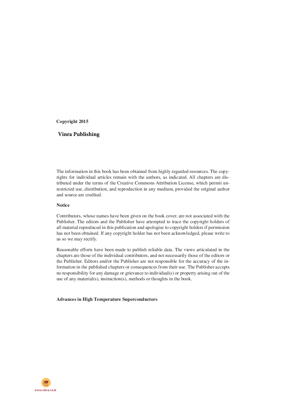 Advances in High Temperature Superconductors - Page 5