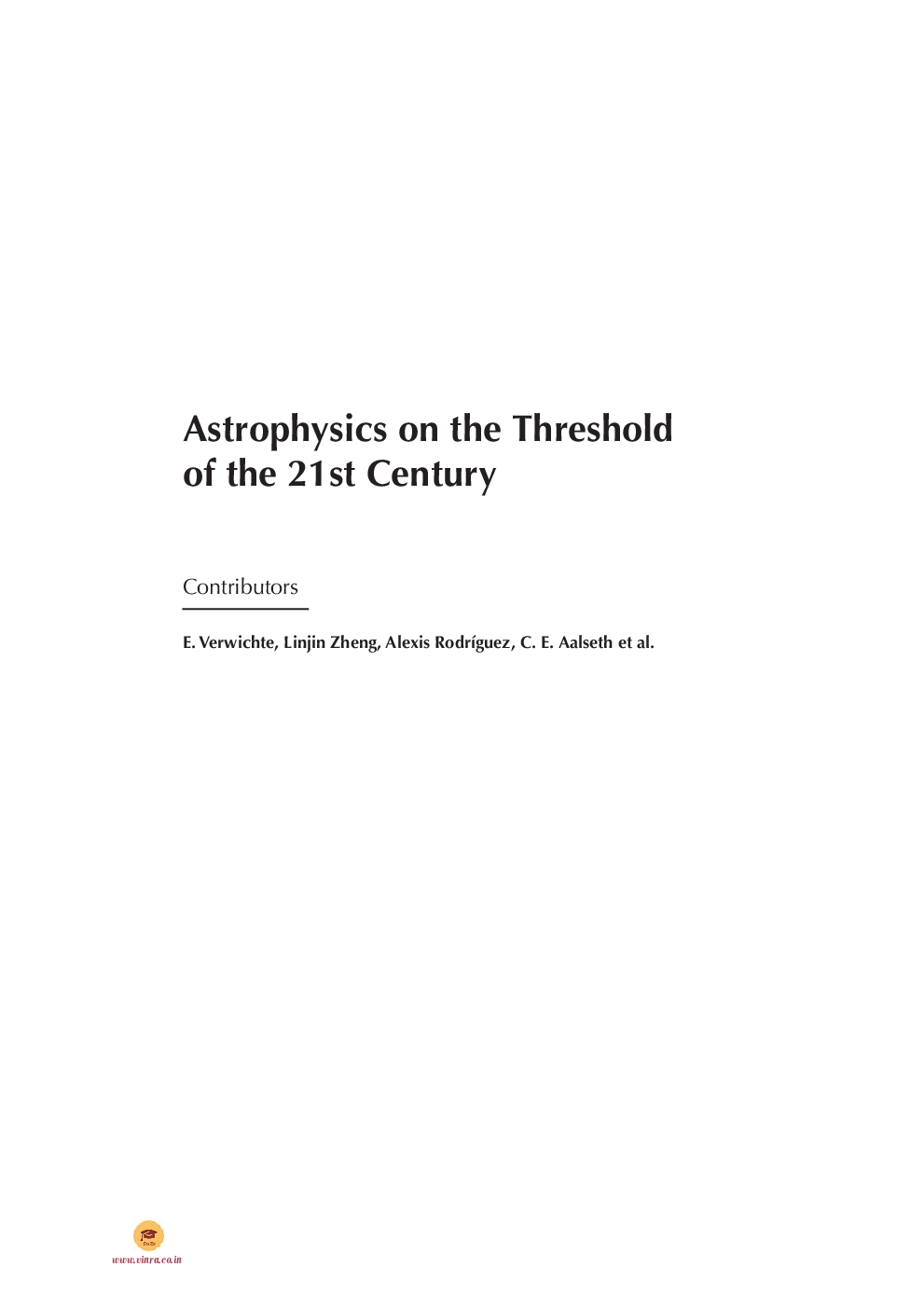 Astrophysics on the Threshold of the 21st Century - Page 4